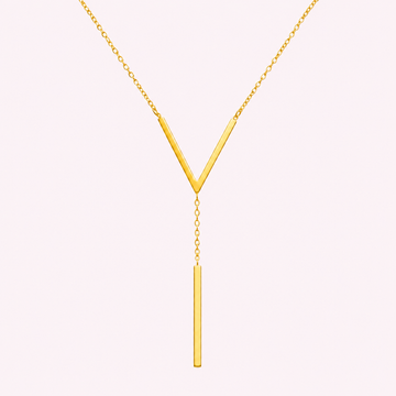 Velin V Shape Lariat Necklace