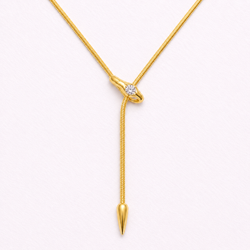 Flora Snake Lariat Necklace