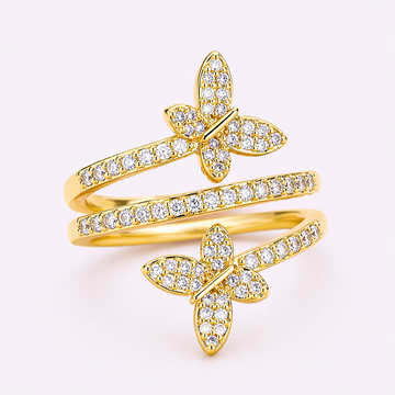 Flora Butterly Intertwined Ring