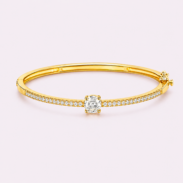 Lumen Solitaire Bangle Bracelet