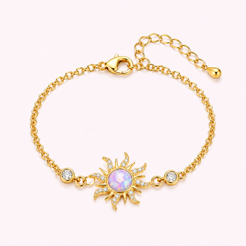 Stella Amethyst Sun Chain Bracelet