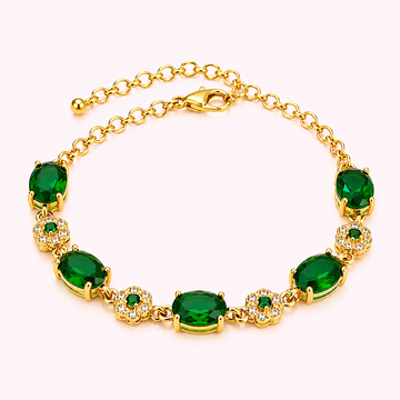 Velin Esmerald Chain Bracelet