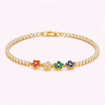 Flora Rainbow Tennis Bracelet